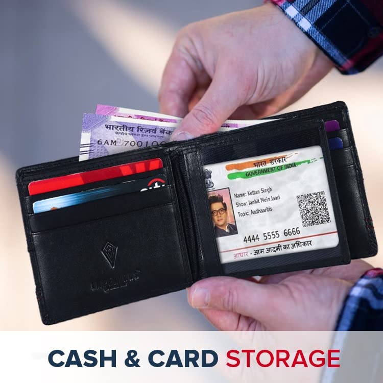 IMPERIOUS - THE ROYAL WAY Imperious Men's Genuine Leather Rfid Blocking Wallet | Gift For Rakshbandha, Rakhi Gifts For Brothers (Black)