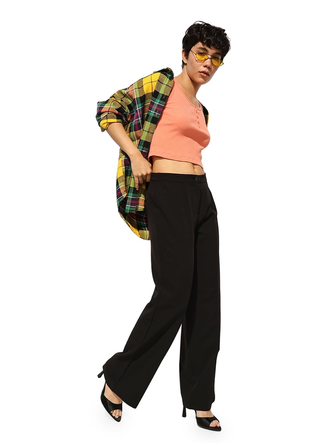 ONLY Women's High-Rise Wide Leg Pants