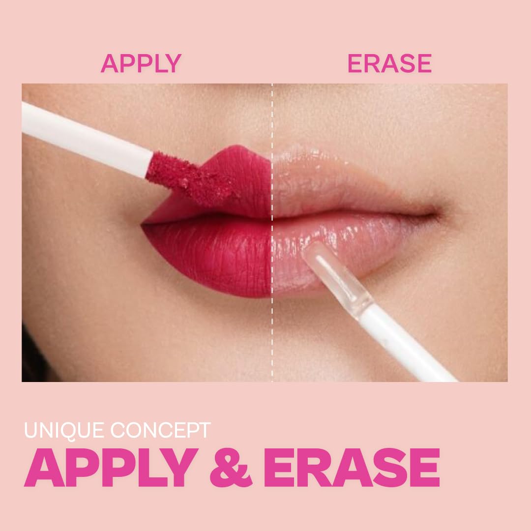 Typsy Beauty ON 'n' OFF Lipstick & Eraser | 12 Hr Stay Creamy Matte Formula (Chocolate Brown) | Smudge & Transfer Proof | Nourishing Remover Oil & Leave-On Mask | Vegan | 8 shades | 2.5 ml x 2.5 ml