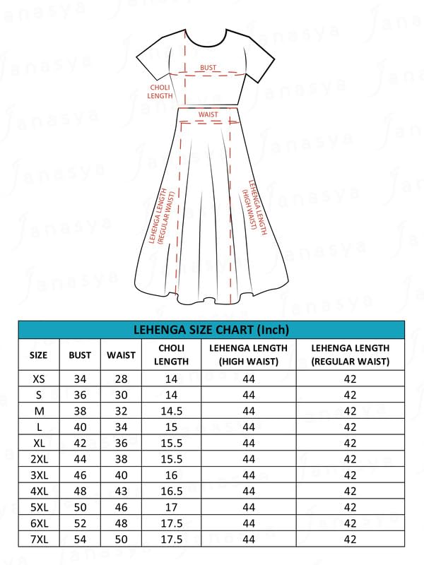 Janasya Women's Teal Blue Organza Zari Embroidered Pleated Ready To Wear Readymade Lehenga Choli Set (JAB24LC00469-XL)