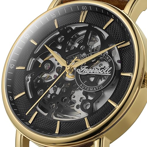 Ingersoll The Prince Automatic Black Skeleton Dial Analog Watch - for Men I18503