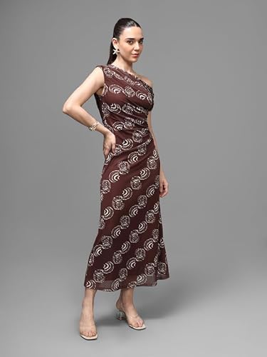 Kazo Morocco Midi Dress (Brown_XL)