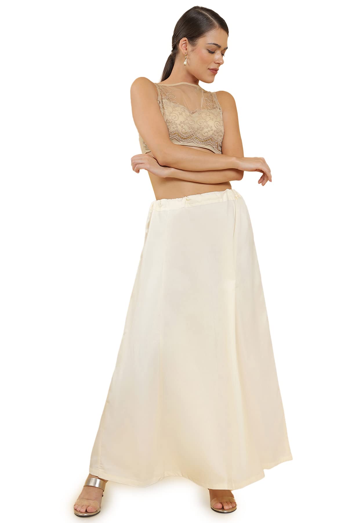 Soch Cream Cotton Blend Petticoat