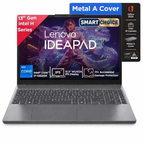 Lenovo IdeaPad Slim 3 Smartchoice 13th Gen Intel Core i7-13620H 15.3" (38.8cm) Care