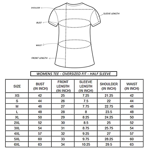 Bewakoof Official Harry Potter Merchandise Women's Graphic Printed Oversized Fit Half Sleeve Round Neck Cotton Jersey Acid Wash T-Shirt_659430_Blue_3XL