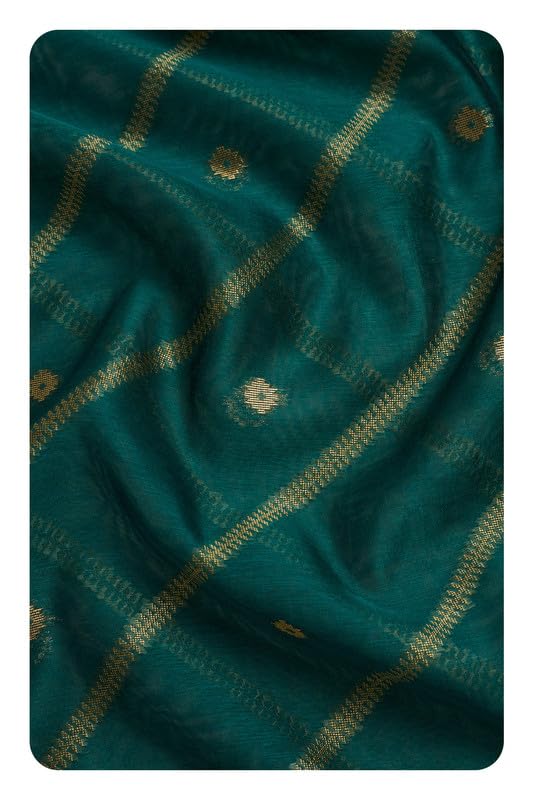 Soch Womens Turquoise Blue Polyester Jamdani Dupatta