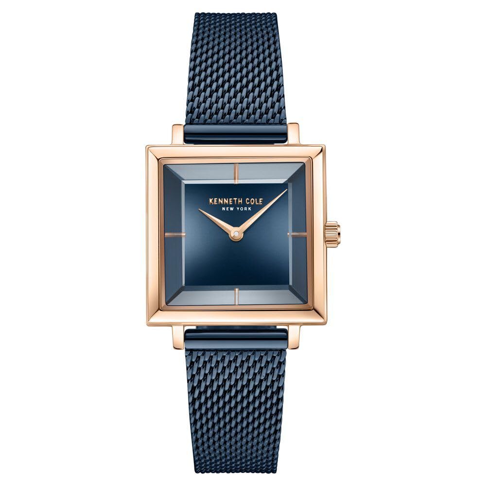Kenneth Cole Quartz Analog Blue dial Metal Strap Watch for Women-KCWLG0026504LD