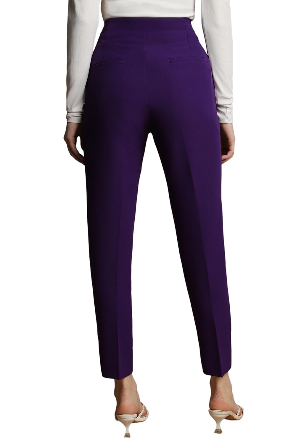 Allen Solly Women's Slim Casual Pants (AHTPWSLFI51164_Purple