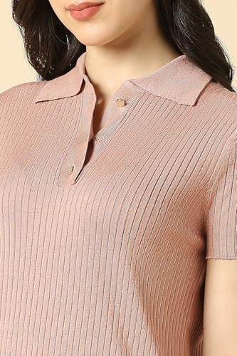 Women Pink Textured Casual Top