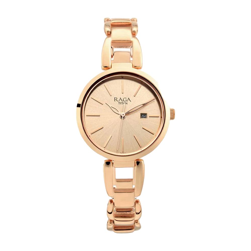 Titan Raga Women's Viva Trendsetter Rose Gold Analog Watch-NS2642WM01/NT2642WM01