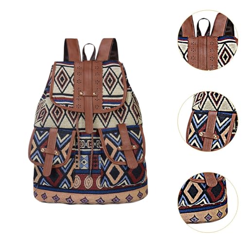 ECOMISTIQ®Women Ethnic Pattern Backpack Bag Travel Daypack for Camping Shopping Street Style D|Clothing, Shoes & Accessories|Womens Handbags & Bags