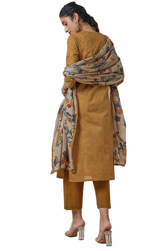 Soch Women's Cotton Salwar Suit (EWA4CD20983A_Mustard
