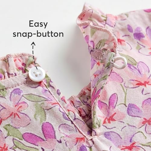 Hopscotch Floral Applique Onesie with Hat (6-9 Months)