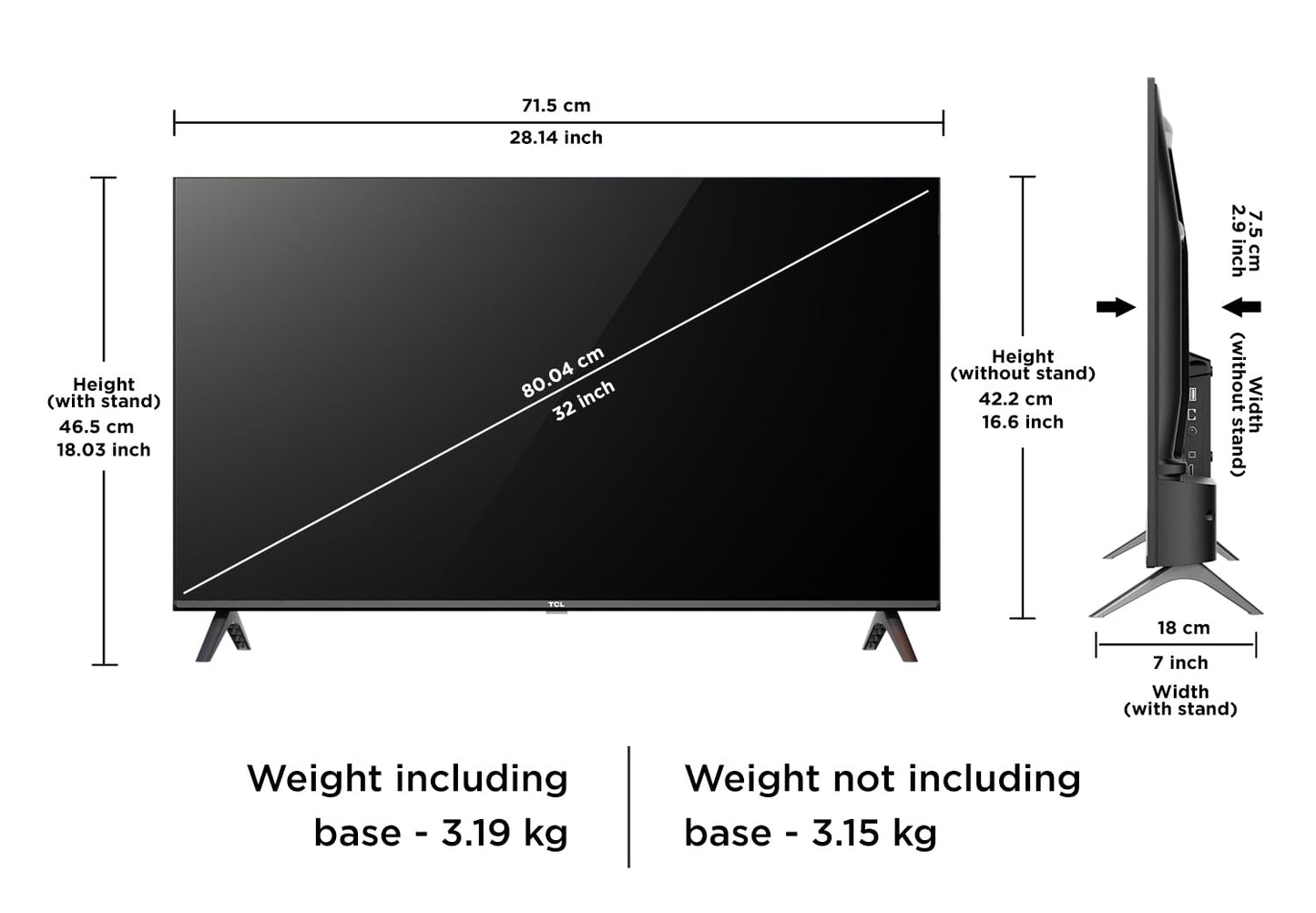 TCL 80 cms (32 inches) V5C Series Full HD Smart QLED TV Google TV 32V5C (2025 New Model)