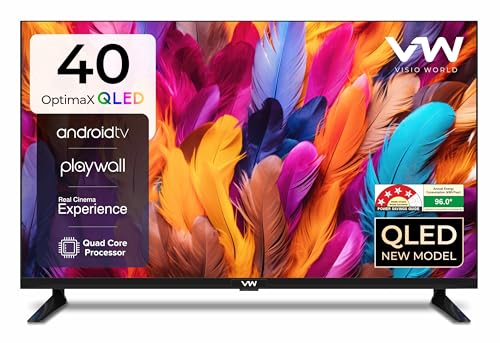 VW (Visio World.) 101 cm (40 inches) OptimaX Series Full HD Smart QLED Android TV VW40AQ1 (Black)