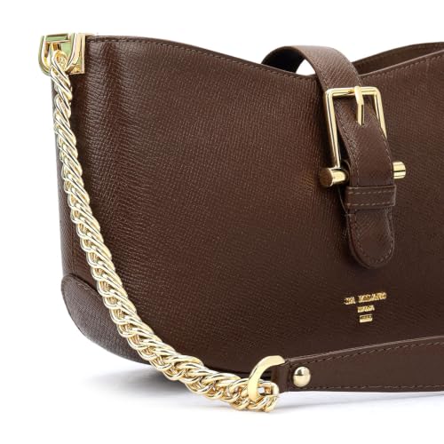 Da Milano Leather Shoulder Bag for Women - Brown (01502OL)
