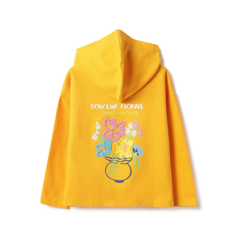 United Colors of Benetton Regular Fit Hooded Neck Floral Vase in Plutch Sweatshirt