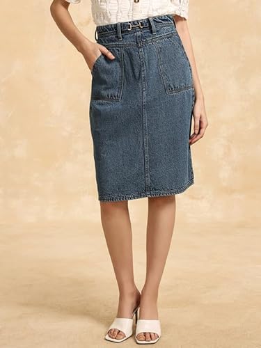 Kazo Hendrix Midi Skirt Blue