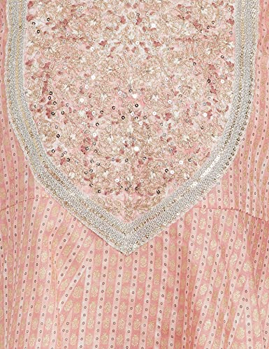 W for Woman Dark Green Printed Kurta with Embroidery_21AUW13699-115116_S