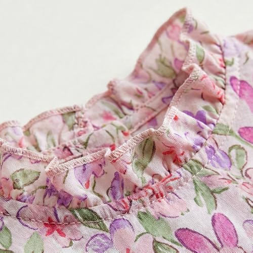 Hopscotch Floral Applique Onesie with Hat (6-9 Months)