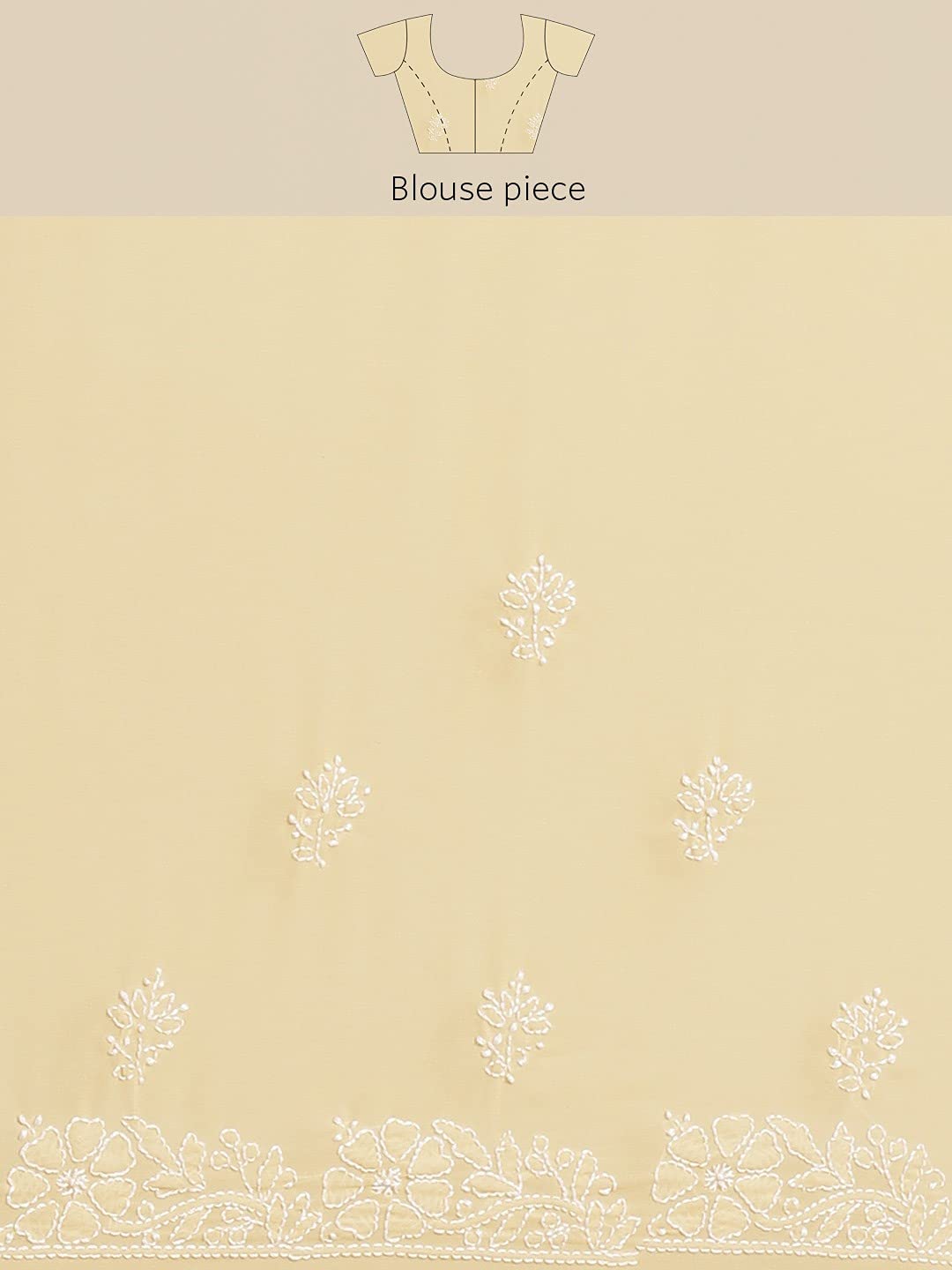 Ada Hand Embroidered Lucknow Chikankari Women's Georgette Saree with Unstitched Blouse Piece A311256 Royal Blue