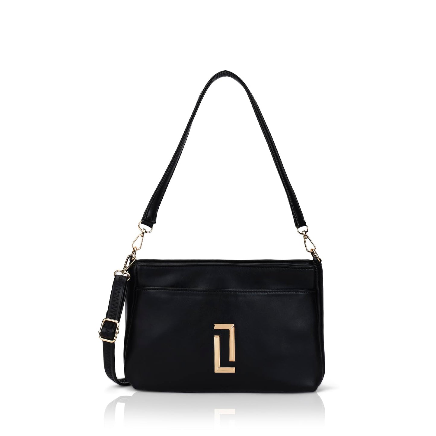 Lavie Luxe Women's Olie 3 Comapartment Medium Quilted Hobo Bag for Women | Hobo Handbag for Work | Ladies purse | Stylish Shoulder Bag | Ladies Gift