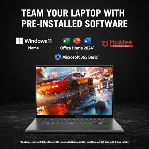 ASUS ROG Zephyrus G16,Intel Core Ultra 9 285H Gaming Laptop(RTX 5080-16GB/120W TGP/32GB/2TB/2.5K QHD+/16"/240Hz/Windows 11/M365 Basic (1Year)*/Office Home 2024/Eclipse Gray/1.95 Kg) GU605CW-QR133WS