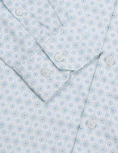 Arrow Sports Men's Geometric Slim Fit Shirt (ASAJSH1779_Light Blue
