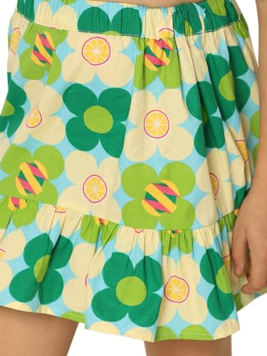 VERO MODA Girls Cotton Green A-Line Skirt