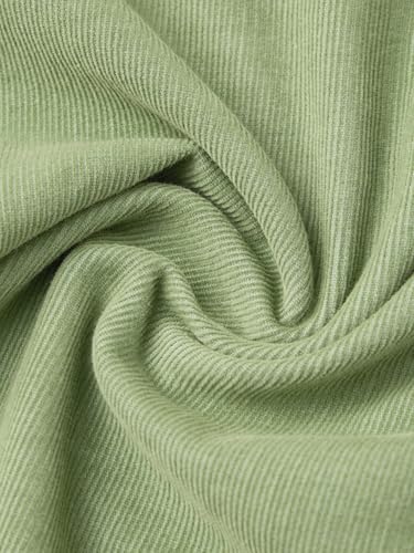 The Souled Store Corduroy Shirt: Jade Men and Boys Long Sleeve Spread Collar Green Solid Casual Easy to Style Everyday Officewear Casual Relaxed Fit Cotton Shirt