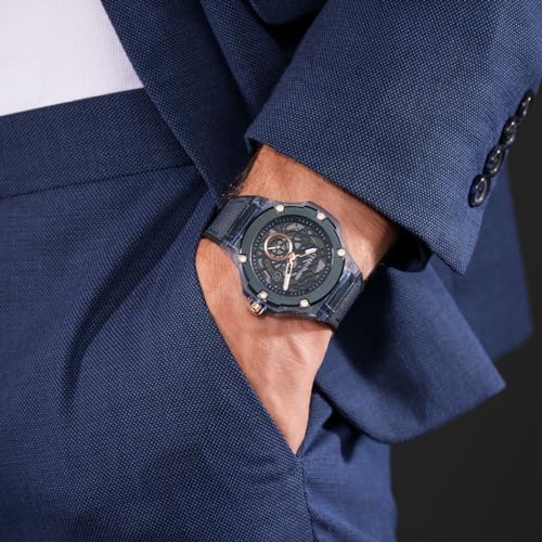 Cerruti 1881 Watch for Men with Black Dial in 52 MM, strap
