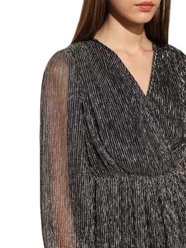 ONLY Women's Embellished Fit and Flare Black Dress