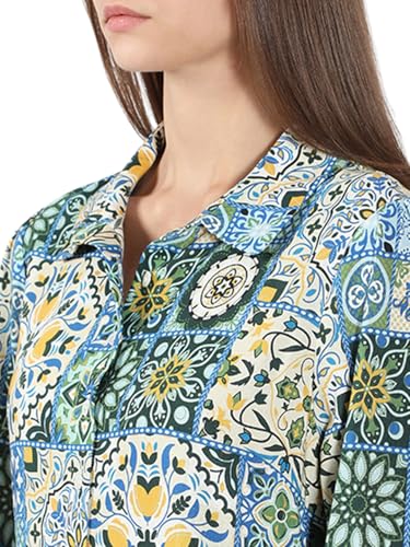 VERO MODA Women's Fit and Flare Multicolor Dress