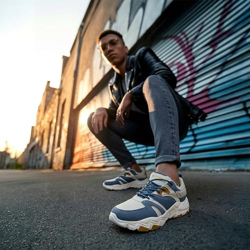 Red Chief Men’s Sports Sneaker | Breathable Mesh & Synthetic Low Ankle Lace Up Shoe | Teal (C6016)