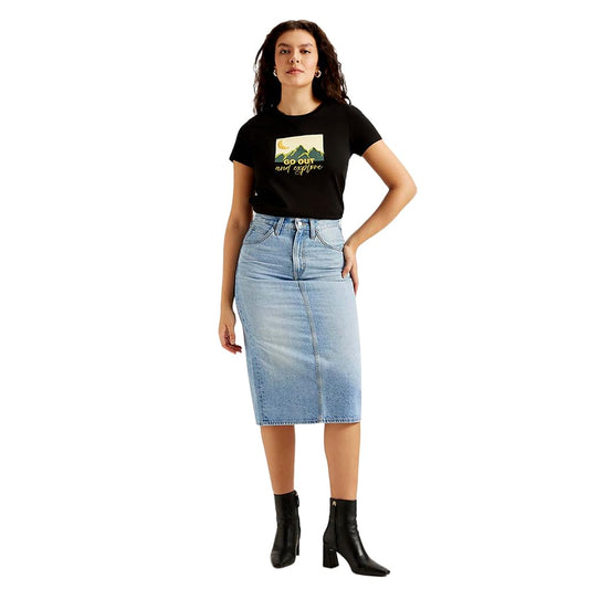 Levi's Cotton Western Skirt Blue