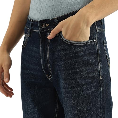 United Colors of Benetton Solid Slim Tapered Fit Jeans (Size:32)-25P4COPI1306I90132 Blue