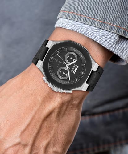 BOSS Allure Men's Quartz Chronograph Stainless Steel Watch - Water Resistant, Taper Black, Watch