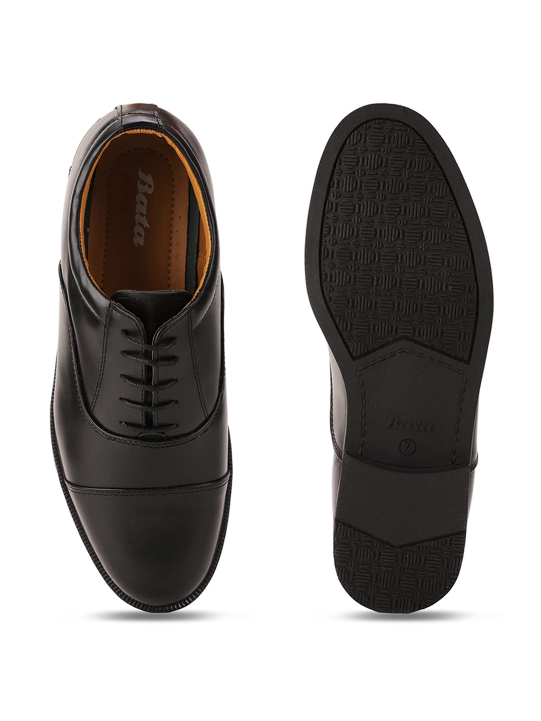Bata Nw Tap Men's Black Formal Shoes - 9 UK (8346491)