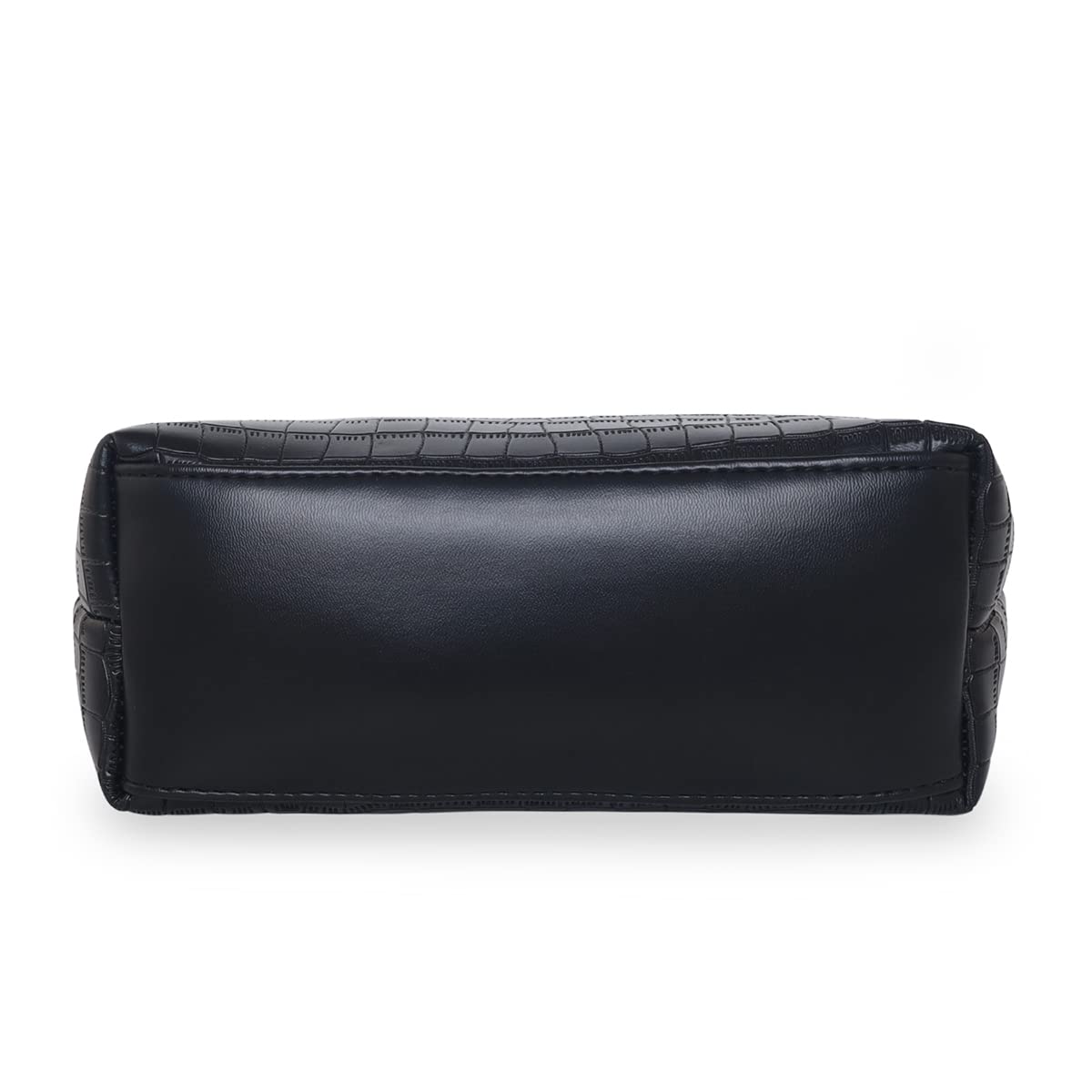 ESBEDA Black Color Solid Pattern Croco Small Size Handbag For Women