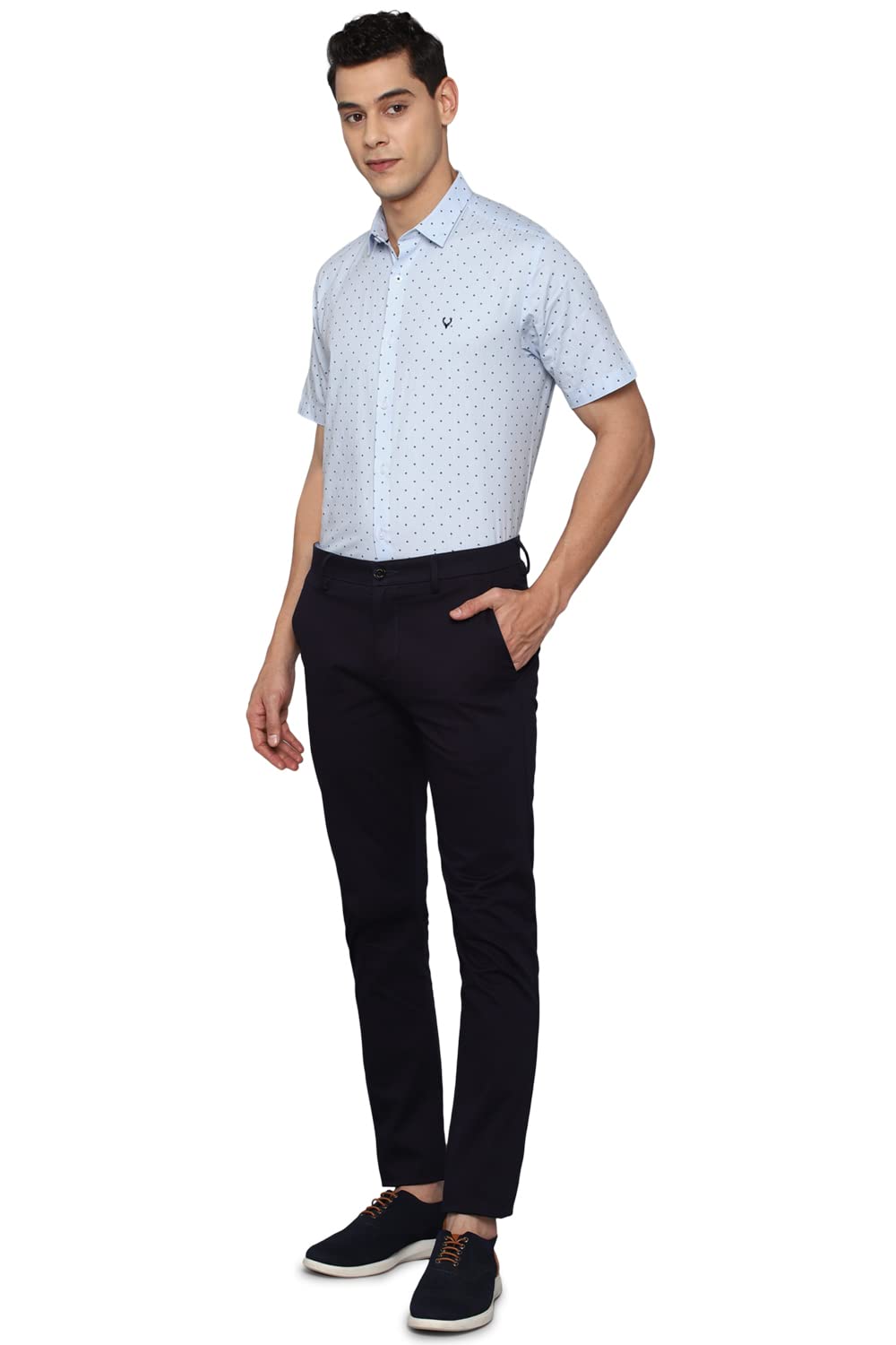 Allen Solly Men's Regular Fit Shirt (ASSHQSPF989454_Blue 42)