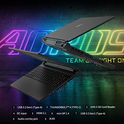 GIGABYTE AORUS 5 SE4, 15.6” inch FHD 240Hz, Intel Core i7-12700H 12th Gen, RTX 3070 8GB Graphics, Gaming Laptop (16GB DDR4 Memory/Windows 11 Home/Supports NVMe PCIe Gen4 SSD/Office 365/ Black)