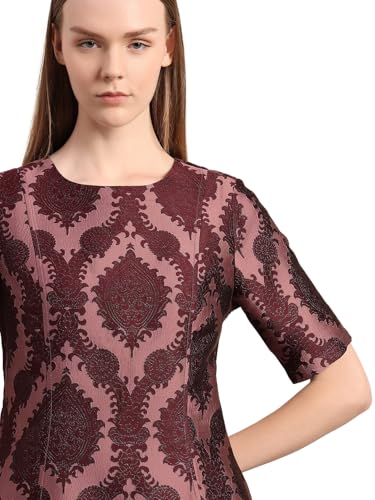 VERO MODA Women's A-Line Maroon Dress