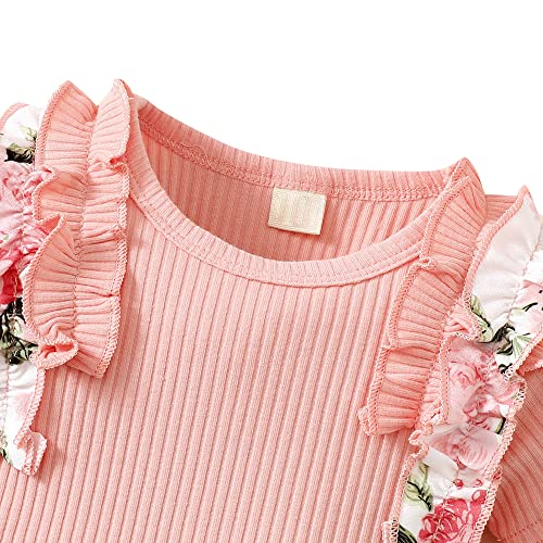 Hopscotch Baby Girls Cotton Solid And Polyester Short Set In Pink Color For Ages (6-9 Months)