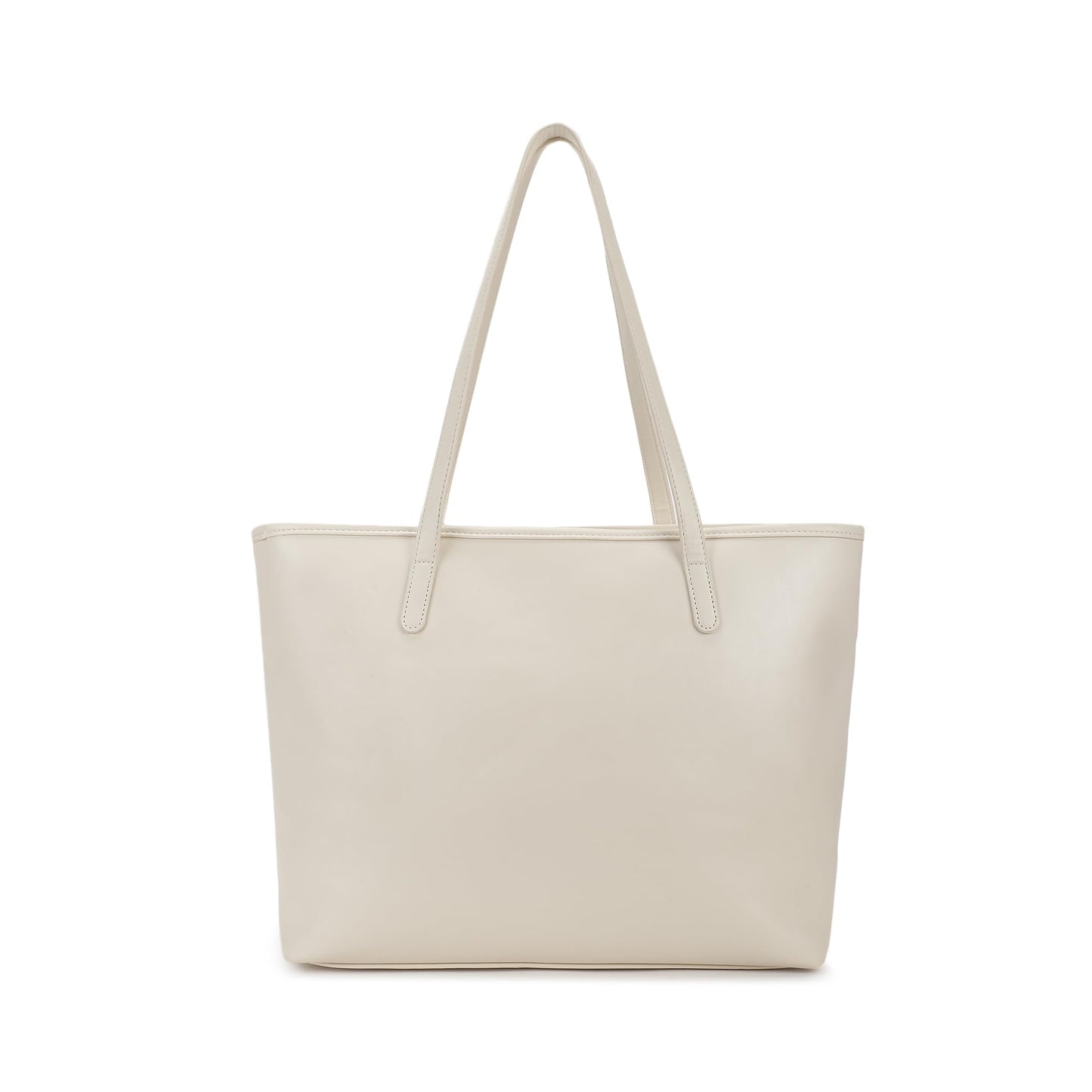 Fastrack Premium Leather Tote Bag For Womens, Ladies And Girls | Embossed Textured Tote Bag For Womens And Girls | Handbag With Spacious Interior And Sturdy Straps, Beige