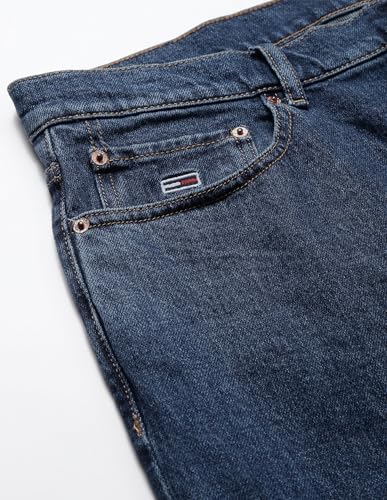 Tommy Hilfiger Cotton Dark Blue Solid Men Jeans (36) - S24JMDB069