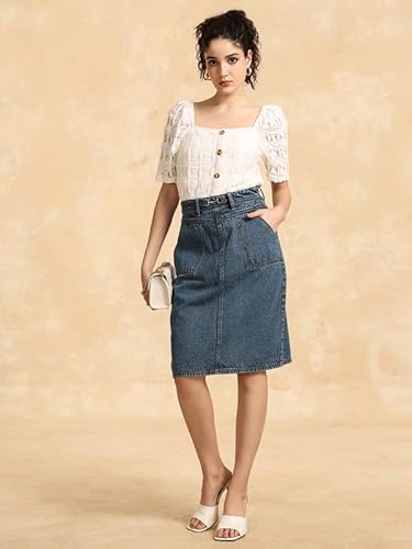 Kazo Hendrix Midi Skirt Blue