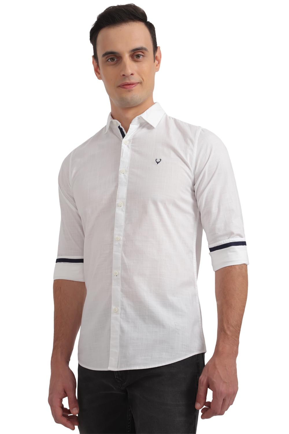 Allen Solly Men's Slim Fit Shirt (ASSFWMOFO48848_White_42)