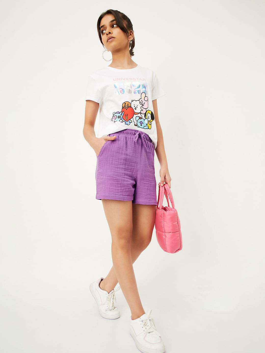 Max Girl's Shorts (M24ESHT09_Purple_8-9Y