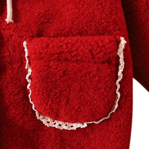 Hopscotch Girls Polyester Waist Length Jackets in Red Color For Ages (3-4 Years)