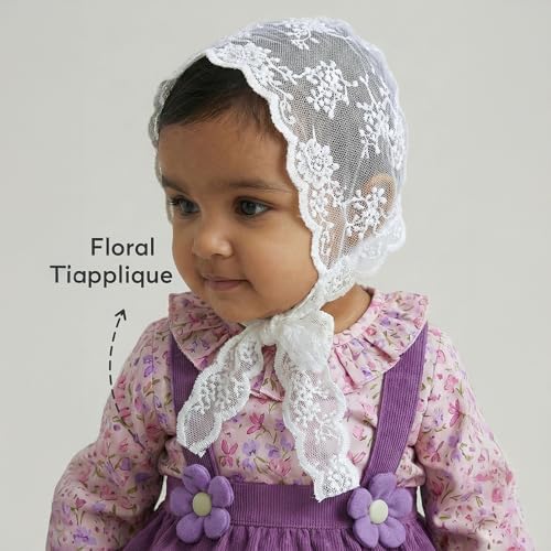 Hopscotch Floral Applique Onesie with Hat (6-9 Months)